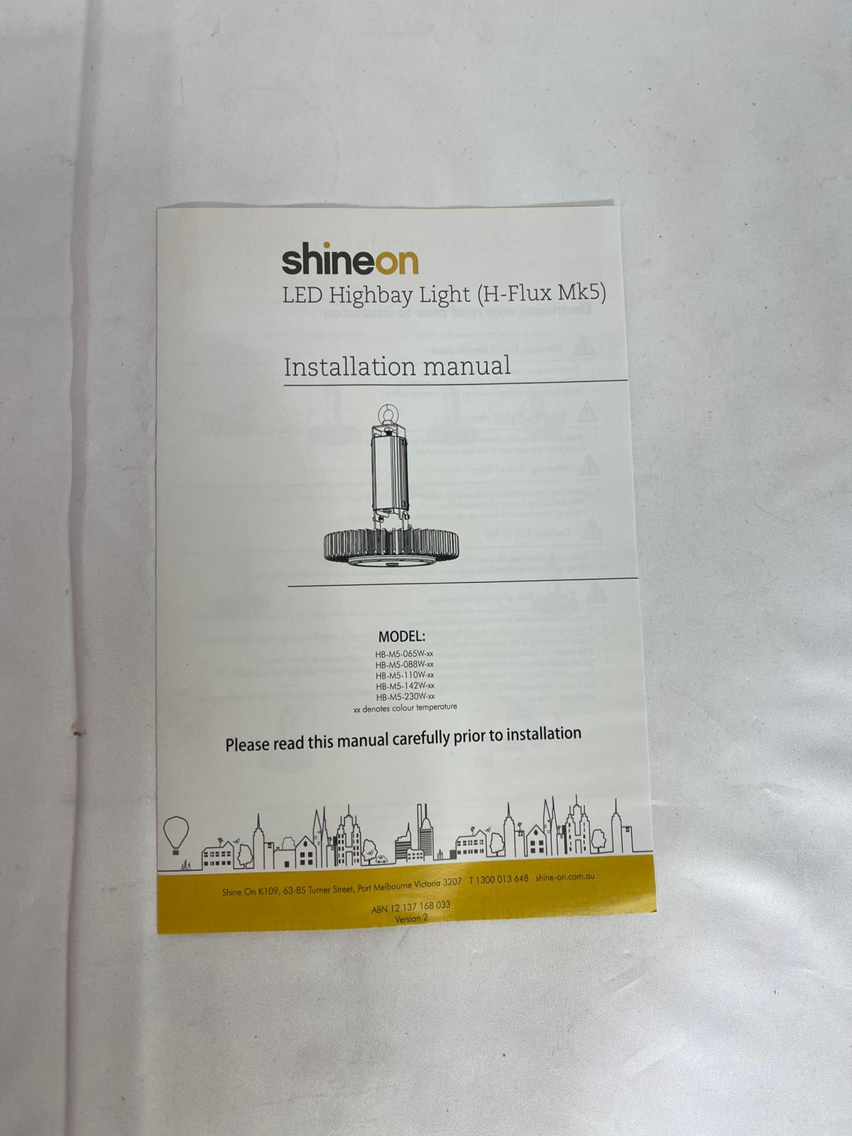 Shineon LED Highbay (H-Flux Series V) 5700k, No Sensor