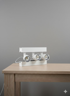 Custom white staircase 4000k