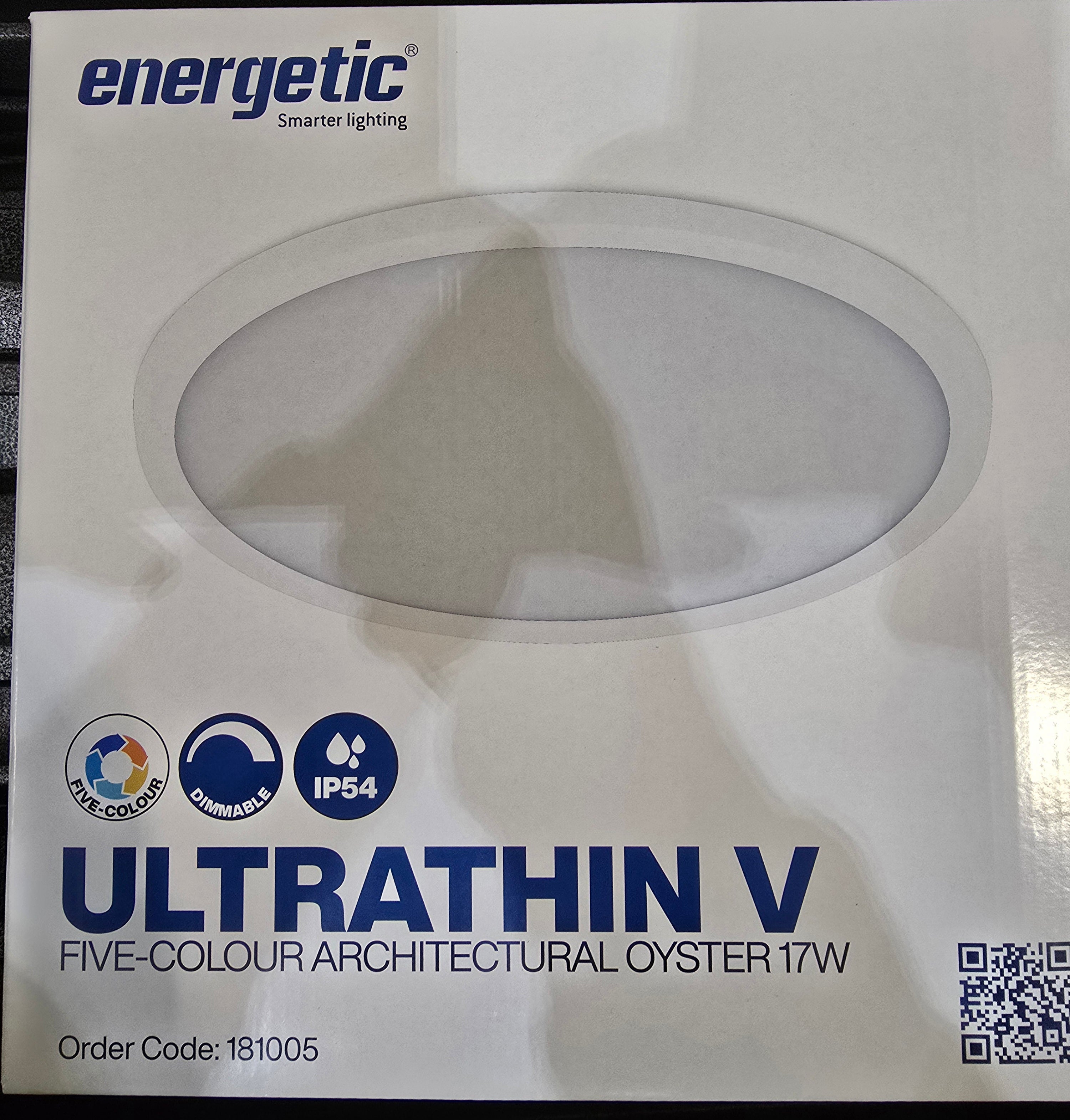Energetic Ultrathin V Five Colour Oyster 17W light, 23x294mm, IP54
