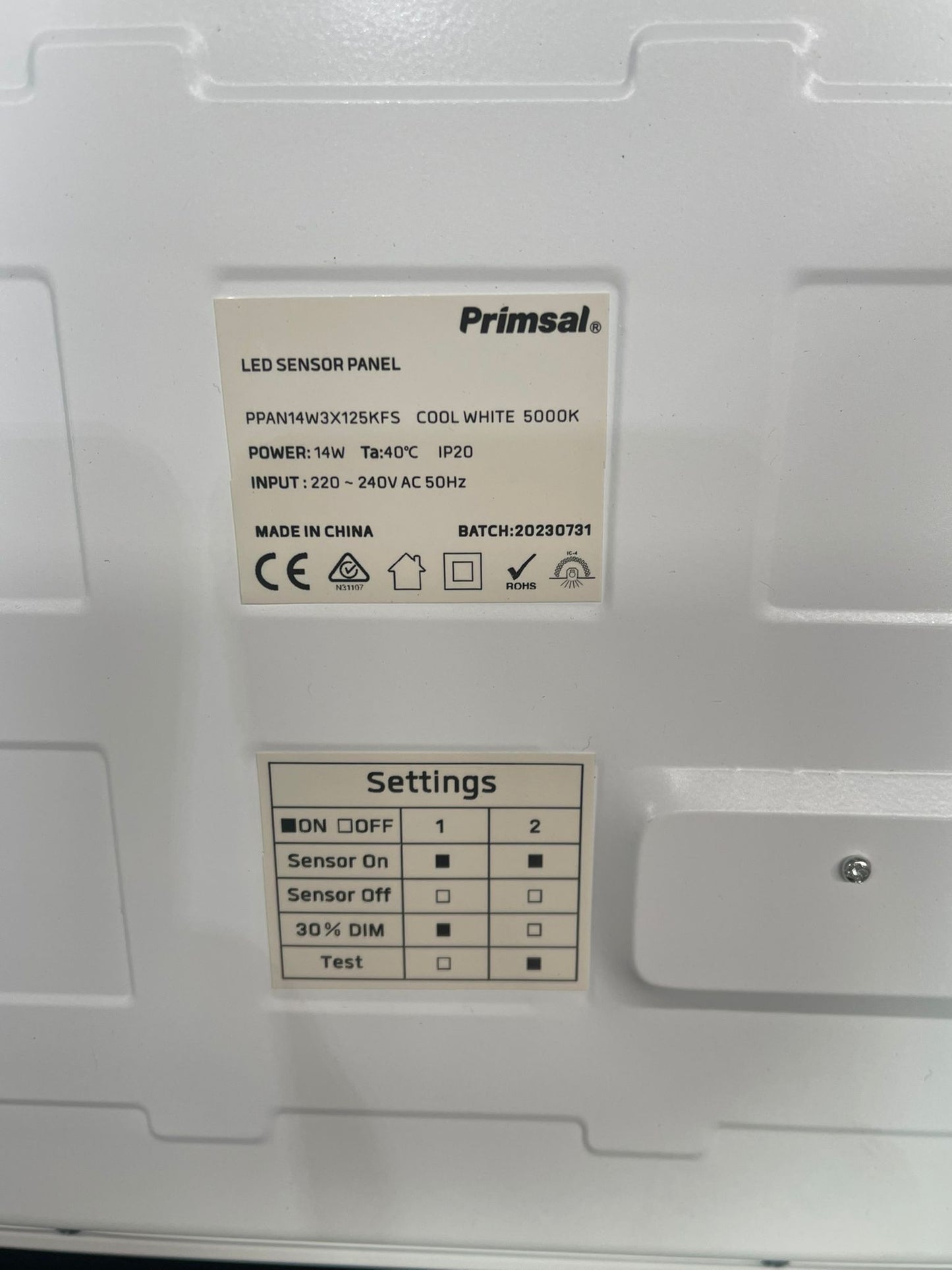 Primsal 14W Dual Sensor LED Light Panels, 1235x285x325mm