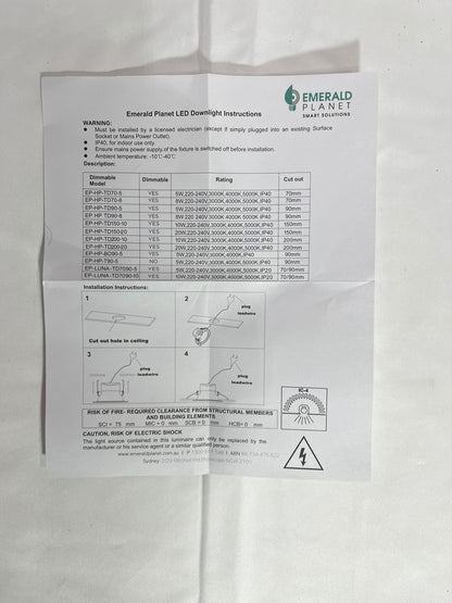 Emerald Planet LED Shoplight HP Eclipse Series 20W
