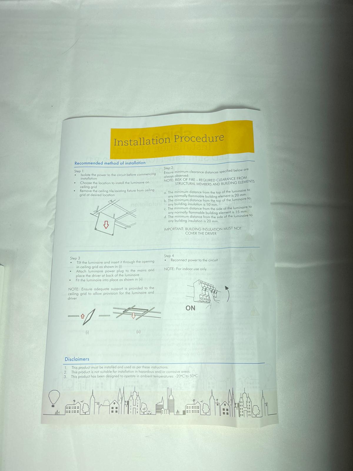 LED Slim Panel Light (OMERA MK2 R1) 24W, 4000k, White