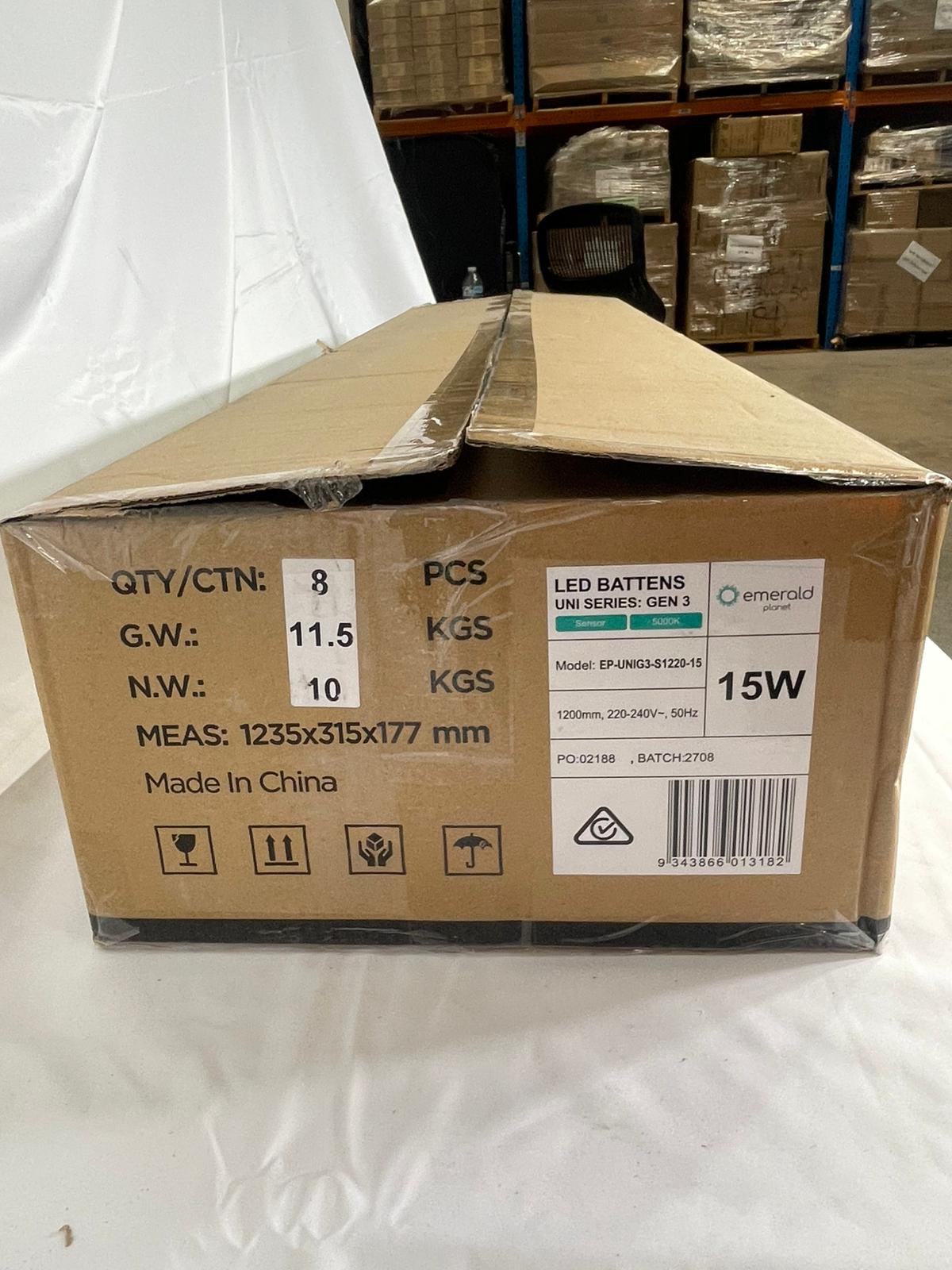 Emerald Planet LED Batten Light 15W, 120Deg, 1200mm