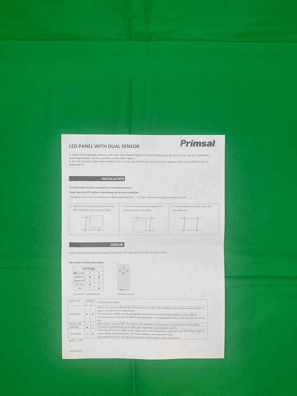 Primsal 20W Dual Sensor LED Panel