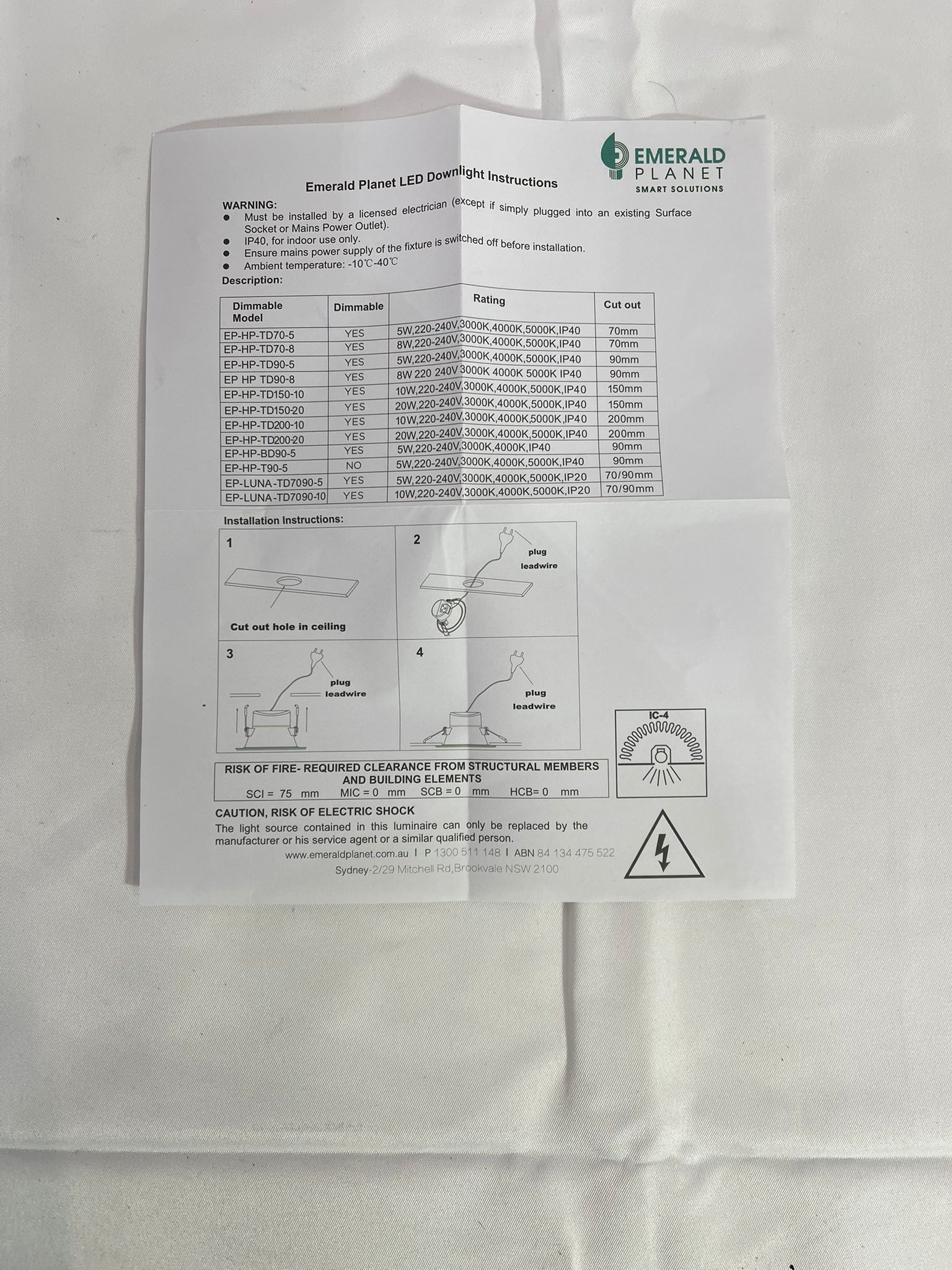 Emerald Planet LED Shoplight HP Eclipse Series G2 Tri-colour Dimmable 8W 90mm