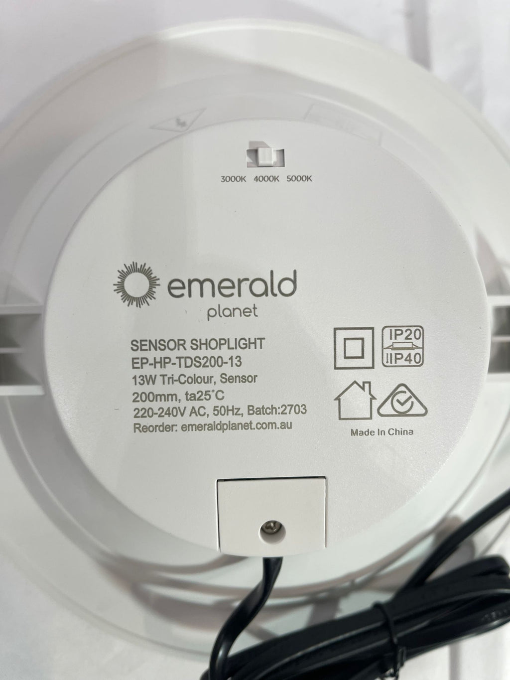 Emerald Planet LED Shoplight HP Eclipse Series G2 Tri-colour Dimmable 13W 200mm