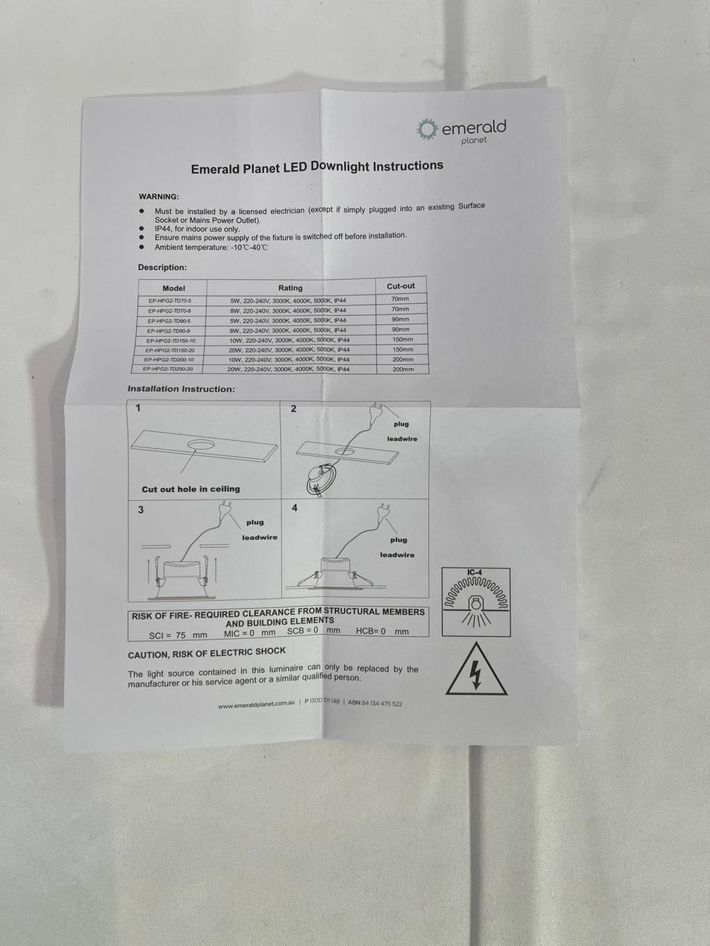 Emerald Planet LED Shoplight HP Eclipse Series G2 Tri-colour Dimmable 20W 150m
