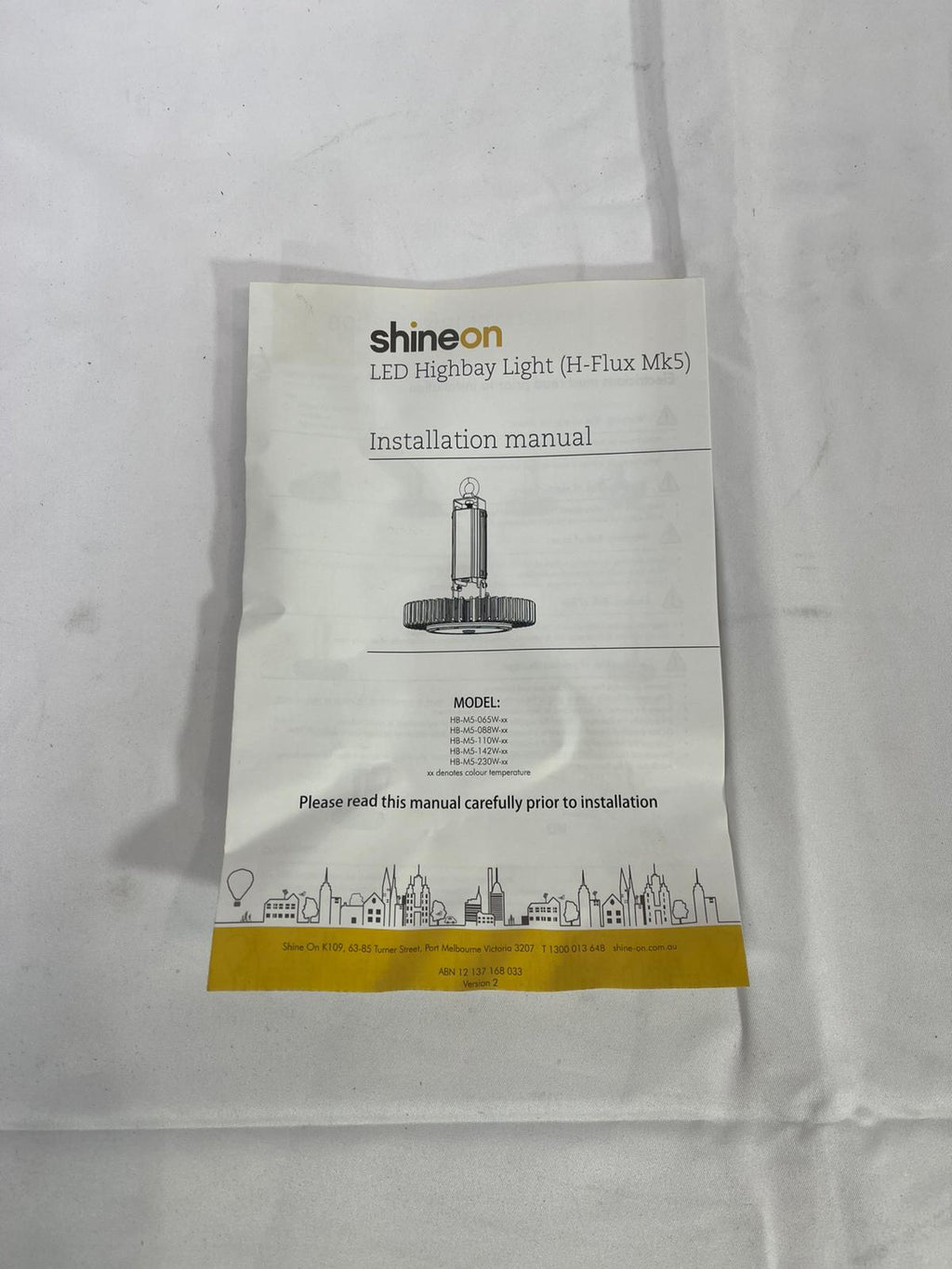 Shineon LED Highbay (H-Flux Series V) 5700k, No Sensor