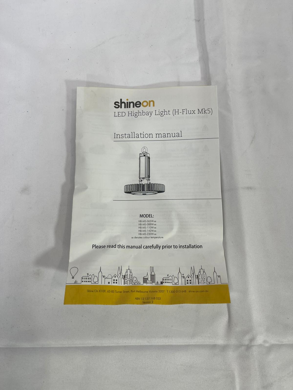 Shineon LED Highbay (H-Flux Series V) 5700k, No Sensor