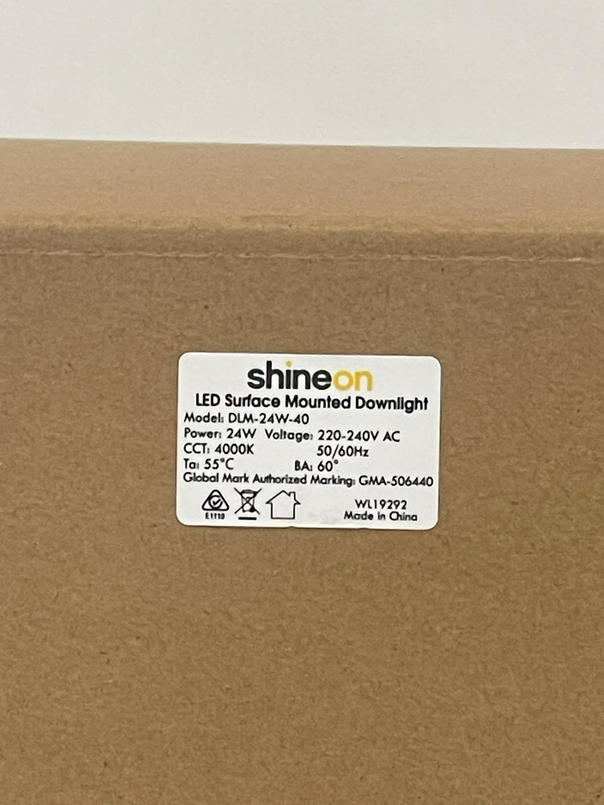 Shineon LED Surface Mounted Downlight 24W CCT: 4000K