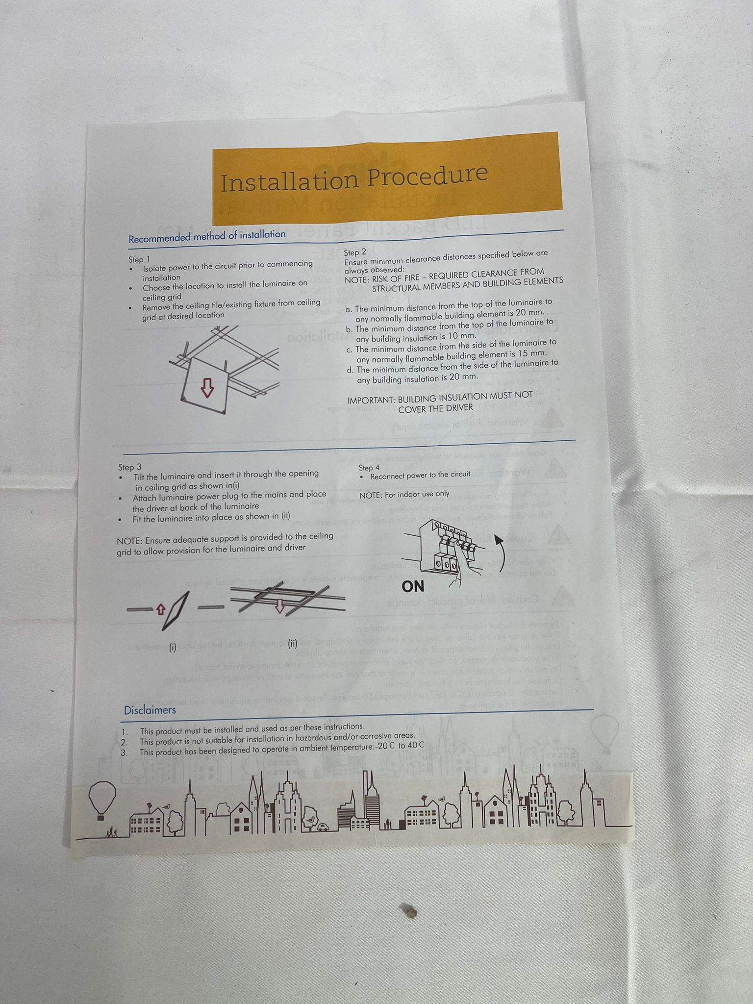 Shineon LED Backlit Panel (Fresian M2) 20W 4000W