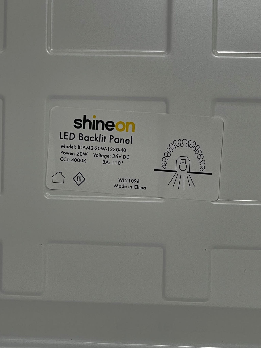 Shineon LED Backlit Panel (Fresian M2) 20W 4000W