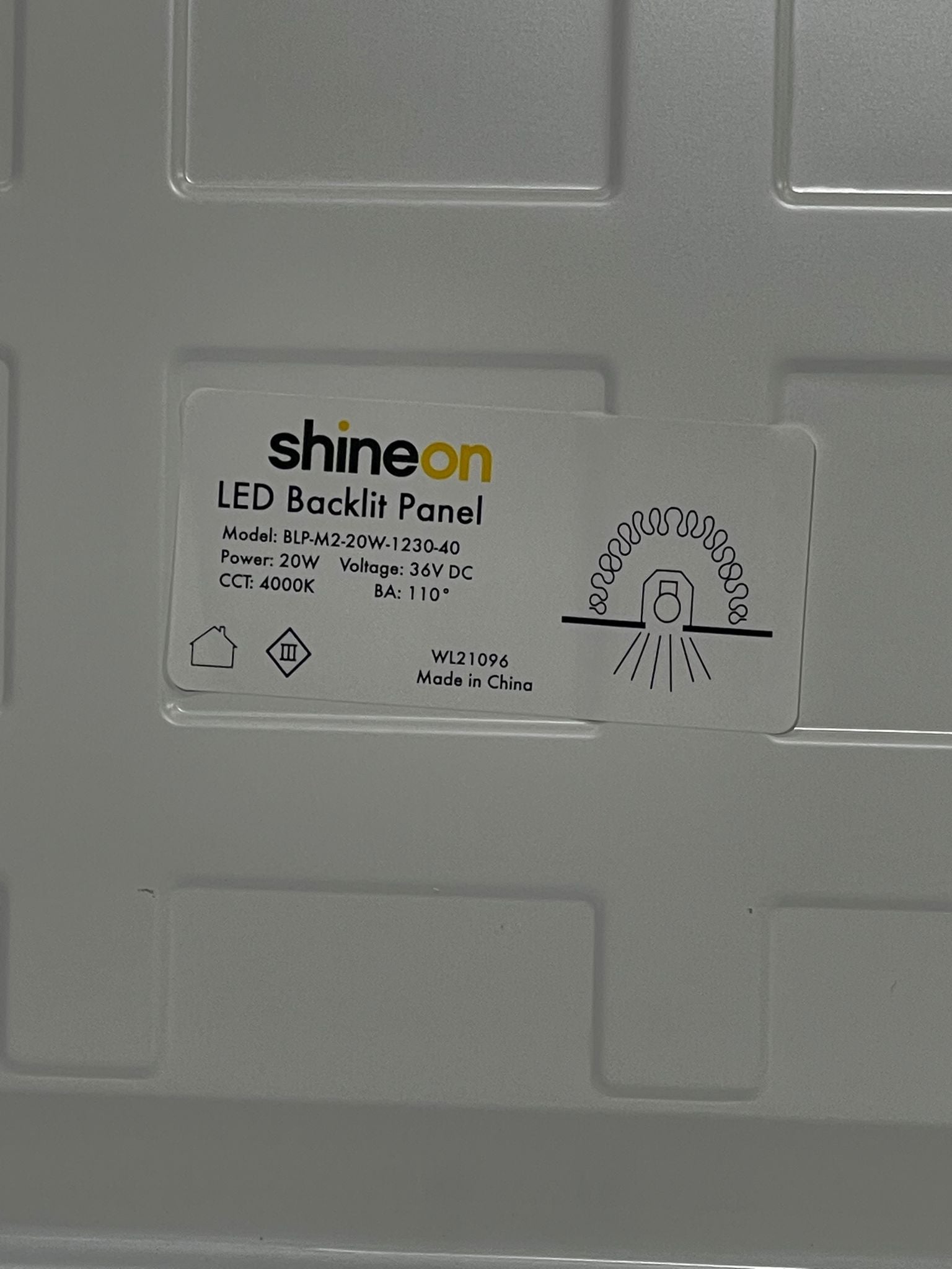 Shineon LED Backlit Panel (Fresian M2) 20W 4000W