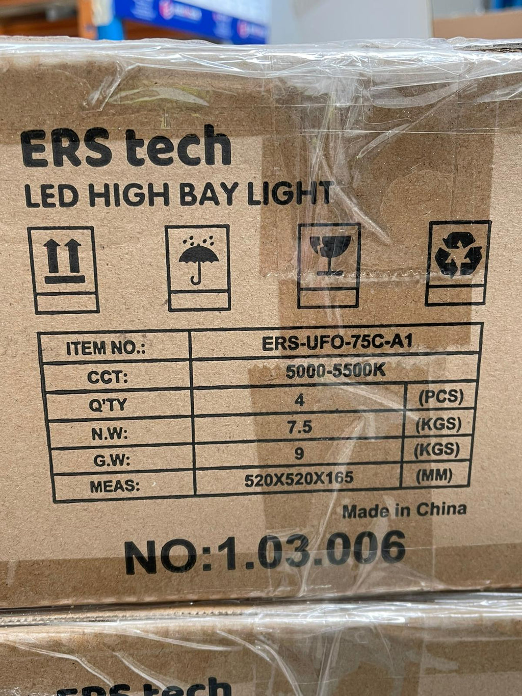 ERS Tech LED High Bay Light 75W CCT: 5000 - 5500K Occupancy + Daylight Sensor