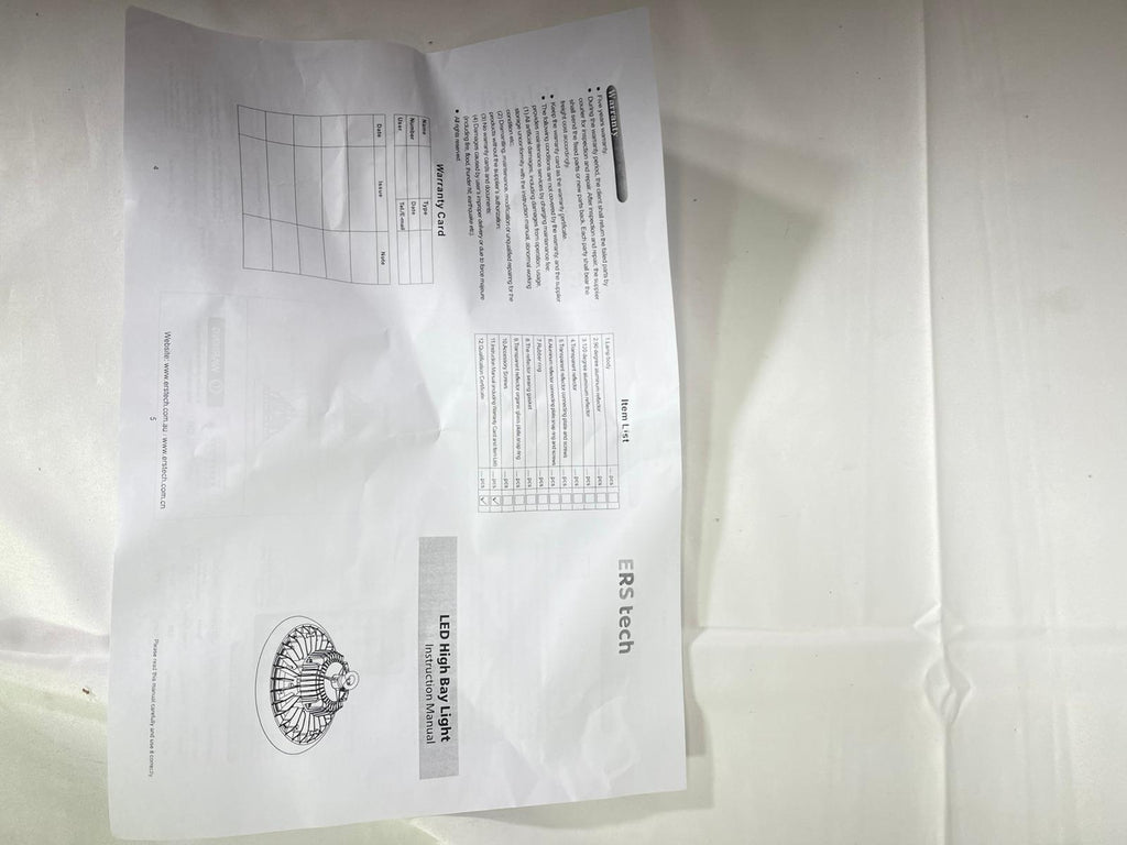 ERS Tech LED High Bay Light 150W CCT: 5000 - 5500K Occupancy + Daylight Sensor