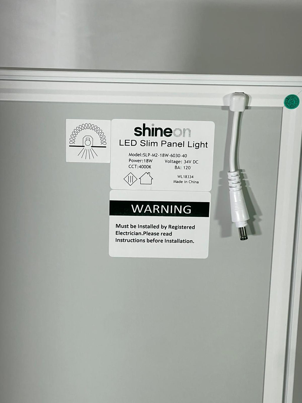 LED Slim Panel Light (OMERA MK2 R1) 18W, 4000k, White