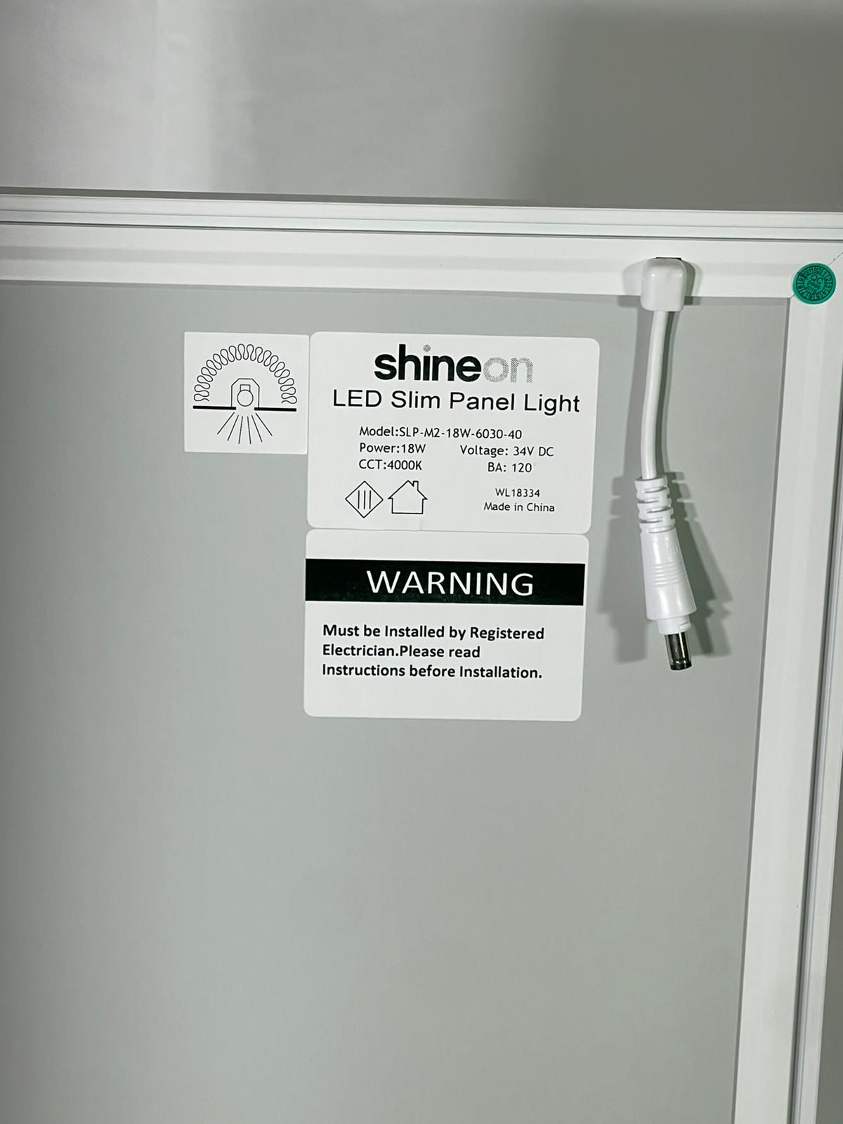 LED Slim Panel Light (OMERA MK2 R1) 18W, 4000k, White