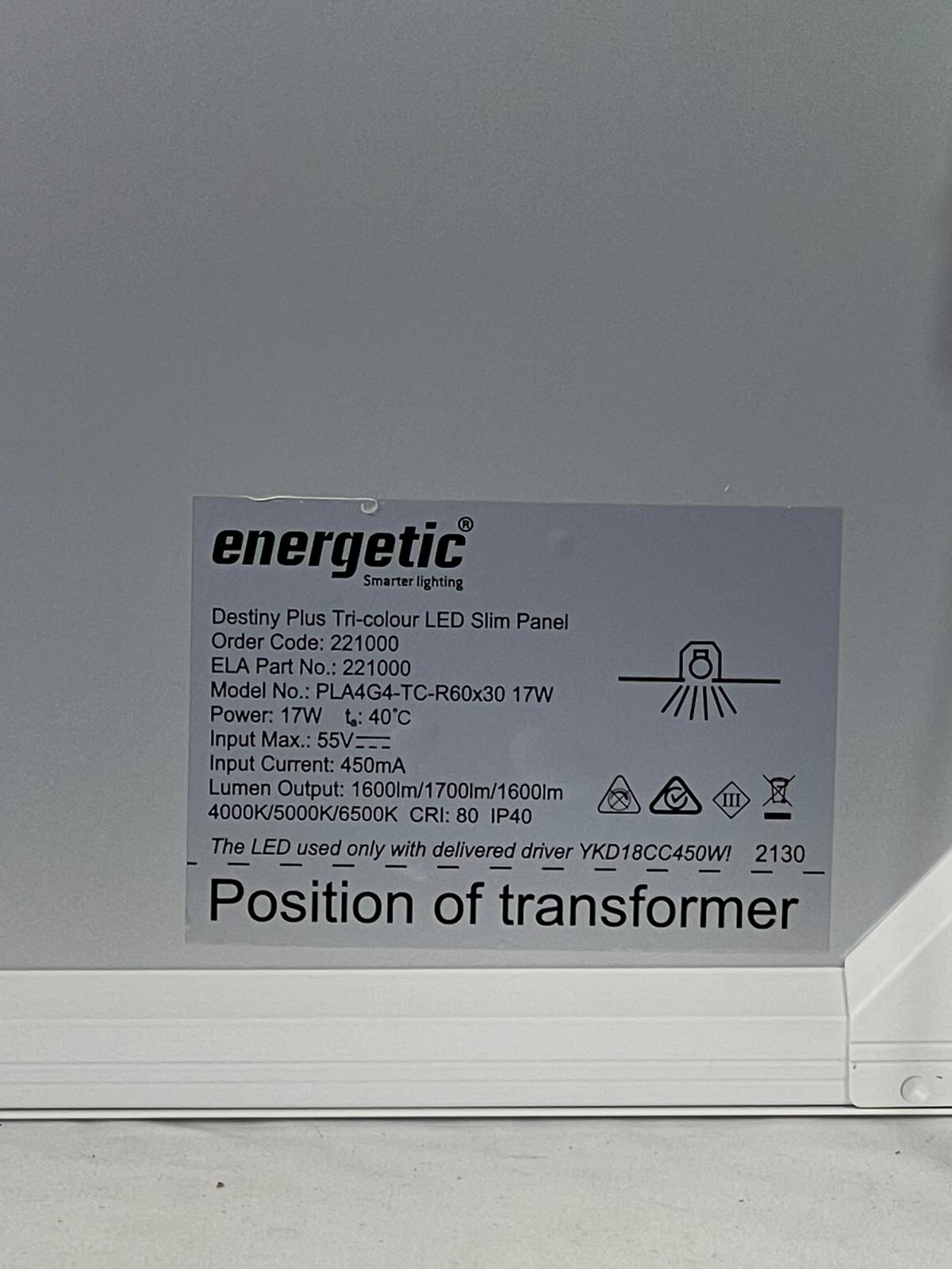 Energetic 17W Slim LED Tri-Colour Light